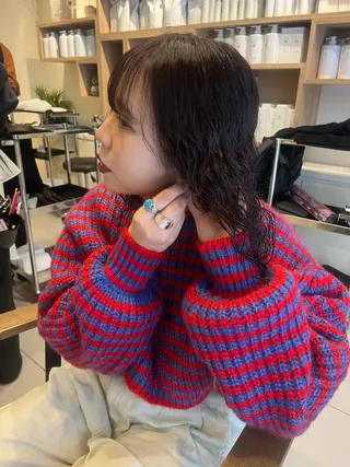 ミディアム 🟣niw SHUNNA🟣のヘアスタイル