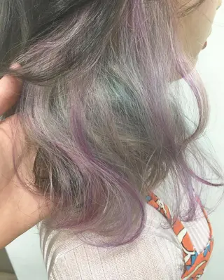 ミディアム カラー ヘアアレンジ エクステの神様 ▫️原島ユウヤ▫️のヘアスタイル