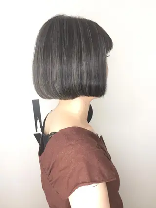 ミディアム カラー ✂️小顔カット✂️ 山本有紀のヘアスタイル