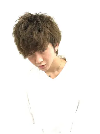 メンズ メンズブリーチカラー /パーマ ごーた立川のヘアスタイル