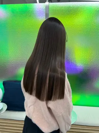 ロング ヘアアレンジ パーマ カラー 【ヘアケア特化型】 newi天王寺のヘアスタイル