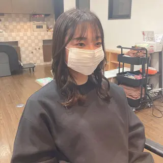 ミディアム MOLLASALON 浅香山店所属・髪質改善カラー 縮毛矯正🤍辻桃加のヘアスタイル