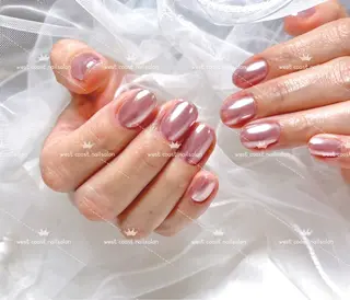 ネイル リボン、ガーリー パーツ放題専門店のネイルデザイン