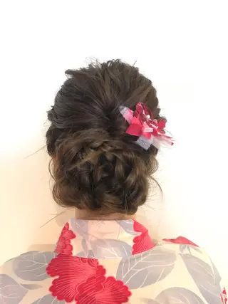 ミディアム カラー ヘアアレンジ 野崎 ひかりのヘアスタイル