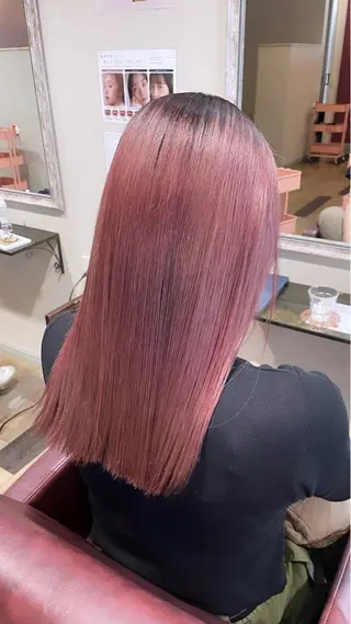 ロング カラー なつき/ 艶カラー/縮毛矯正のヘアスタイル