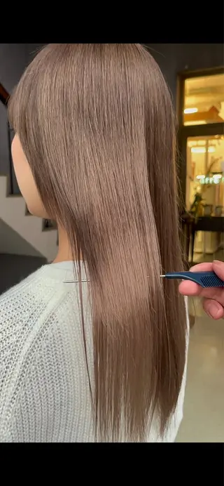 ロング 艶髪color💎髪 質改善ストレート大吉のヘアスタイル