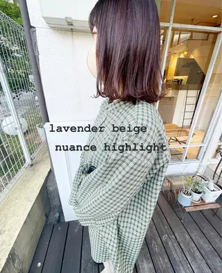 ミディアム カラー 🙃 透明感カラー/ボブのヘアスタイル