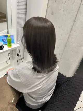 ミディアム りおな/エクステ /ミルクティーカラーのヘアスタイル