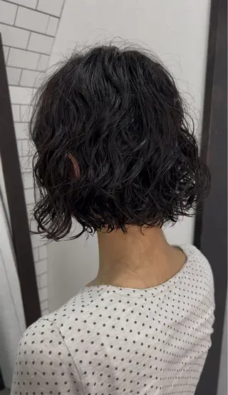 ショート 紙屋町ショート /ボブ　パーマ河内蓮のヘアスタイル