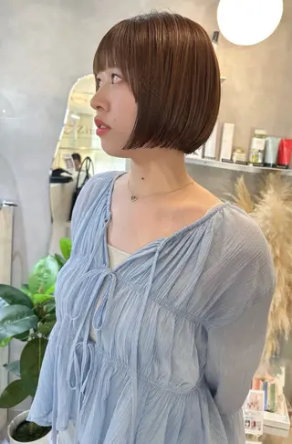 ショート カラー レイヤー/ボブ/ 顔周り/yukinaのヘアスタイル