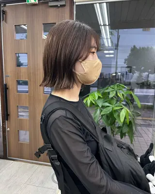 ミディアム ダブルカラー/韓国 ヘア/さわのあかねのヘアスタイル