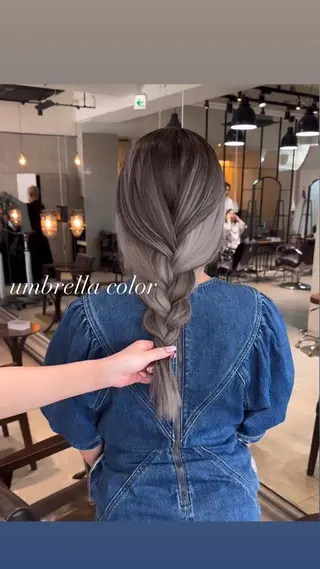 セミロング カラー 💜ハイトーン💛 マジカルかいちゃんのヘアスタイル