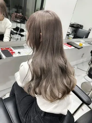 セミロング ベージュカラー/長岡 レイヤーカット/コウのヘアスタイル