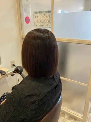ショート カラー パーマ ブリーチ&ストレート 長谷川勇人のヘアスタイル