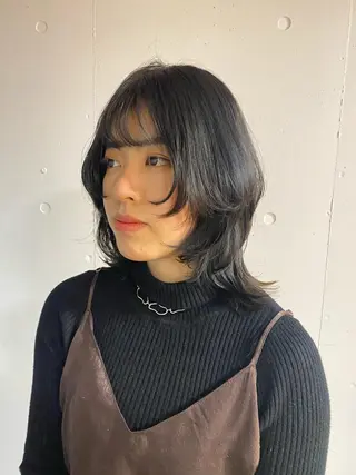 セミロング Aust hair Stella新宿所属・Yuki☺︎パーマ レイヤーカットのヘアスタイル