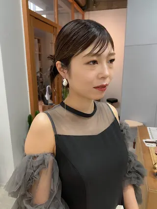 セミロング ヘアアレンジ le'a所属・谷町/Le'a /竹原しおなのヘアスタイル