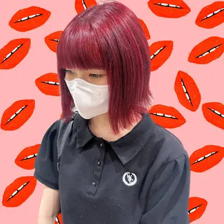 ミディアム カラー hollo原宿所属・パーマ/ハイトーン 🎀Rumiのヘアスタイル