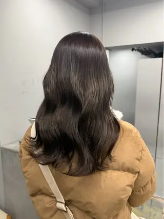 セミロング カラー 愛莉/ラベンダー/ ベージュ/ブラウンのヘアスタイル