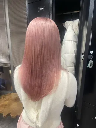 セミロング カラー ハイトーン/エクステ 横浜/RIEのヘアスタイル