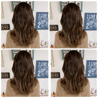 セミロング カラー 京都大人女性ショート 徒歩1分/秋山のヘアスタイル