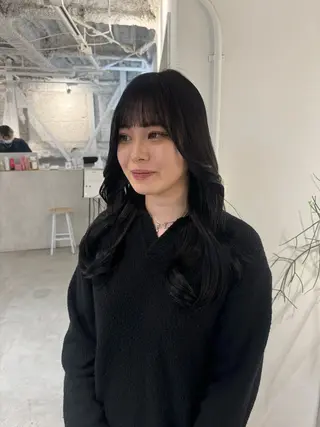 セミロング 顔周りcut・ご相談 ＝新宿しずく🇰🇷のヘアスタイル