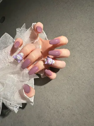 ネイル I-nailロング /ワンホン/キラキラのネイルデザイン