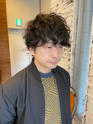 ショート パーマ メンズ メンズカット/パーマ 特化motooのヘアスタイル