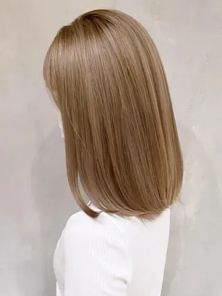 ミディアム カラー パーマ ヘアアレンジ ITbyALBUM 藤沢店のヘアスタイル