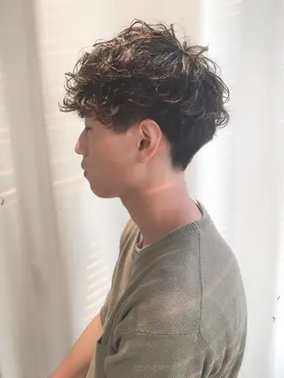 ショート メンズツイスパ ショートフクヤマシンのヘアスタイル