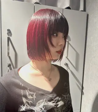 ミディアム カラー naito/ブリーチ /エクステ/縮毛のヘアスタイル