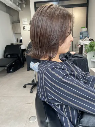 ミディアム カラー 髪質改善will hairdesignのヘアスタイル