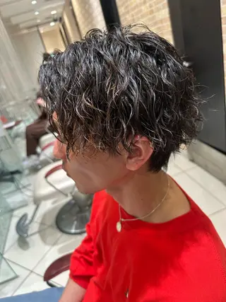 ショート パーマ メンズ 💈メンズ特化 美容師サキ💈のヘアスタイル