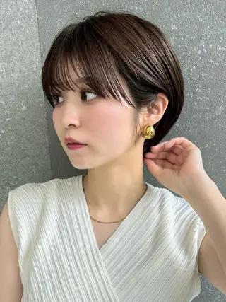 ショート 🎀大川 錬🎀 ブリーチなしWカラーのヘアスタイル