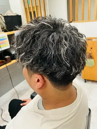 パーマ メンズ メンズ特化/パーマ/ フェードWATARUのヘアスタイル