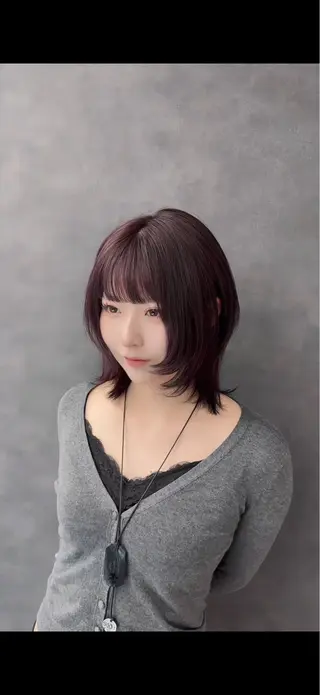 セミロング カラー 渋谷ブリーチカラー/ デザインカラー/優希のヘアスタイル