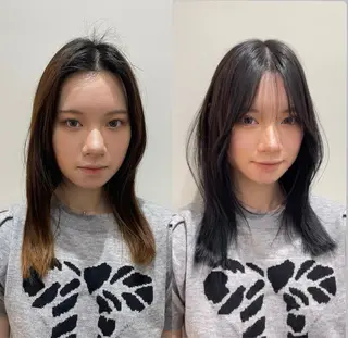 セミロング ❤︎︎韓国ヘア❤︎︎ 𝑺𝒉𝒊𝒉𝒐のヘアスタイル