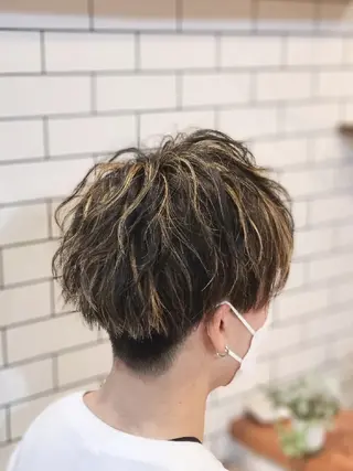 ショート メンズ カラー muk hair所属・muk hair篠村 髪質改善/完全個室のヘアスタイル
