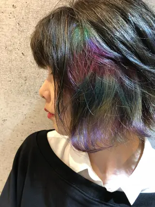 ミディアム カラー 久保 敏之のヘアスタイル