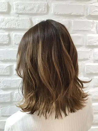 ミディアム 【暖色カラー特化】 中山由梨のヘアスタイル