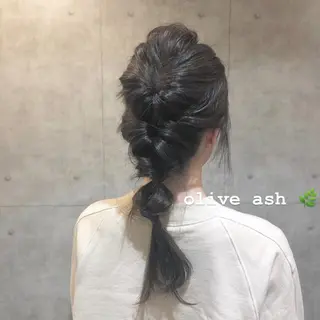 ロング カラー ヘアアレンジ 🪞顔周りカット🪞 北里朋子のヘアスタイル