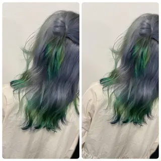 セミロング 飯星慧斗 /ブリーチ、縮毛矯正のヘアスタイル