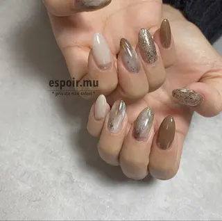ロング ネイル espoir. muのネイルデザイン