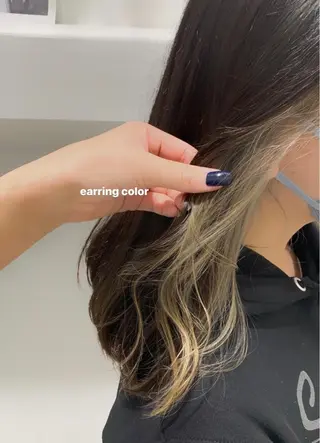 セミロング カラー 顔周りレイヤー 🎀マリノのヘアスタイル