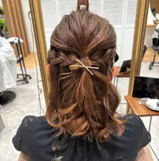 ヘアアレンジ ピンクカラーアレンジ 🩷AYANA🩷のヘアスタイル