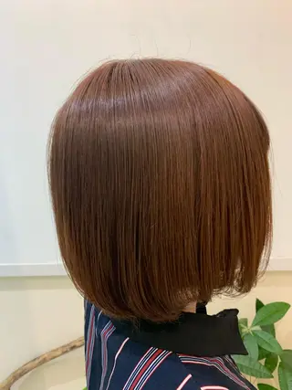 カラー ブリーチしない暖色 カラー🥀杉 優菜のヘアスタイル