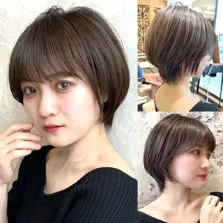 ショート カラー 💍新宿ショート 💍岩田莉奈のヘアスタイル
