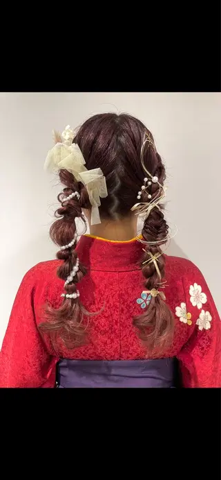 セミロング ヘアアレンジ 青沼夏未/オリーブ/ 寒色カラーのその他イメージ