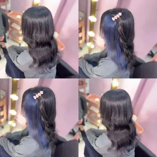 セミロング カラー ヘアアレンジ 甘ふわgirly🎀 ハイトーン🤍Ramのヘアスタイル