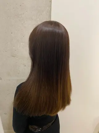 セミロング パーマ 田中 アキオのヘアスタイル