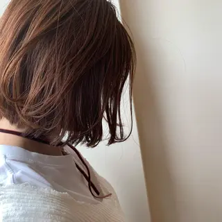 ミディアム カラー ボブウルフ／ボブ Satsuki【名駅のヘアスタイル